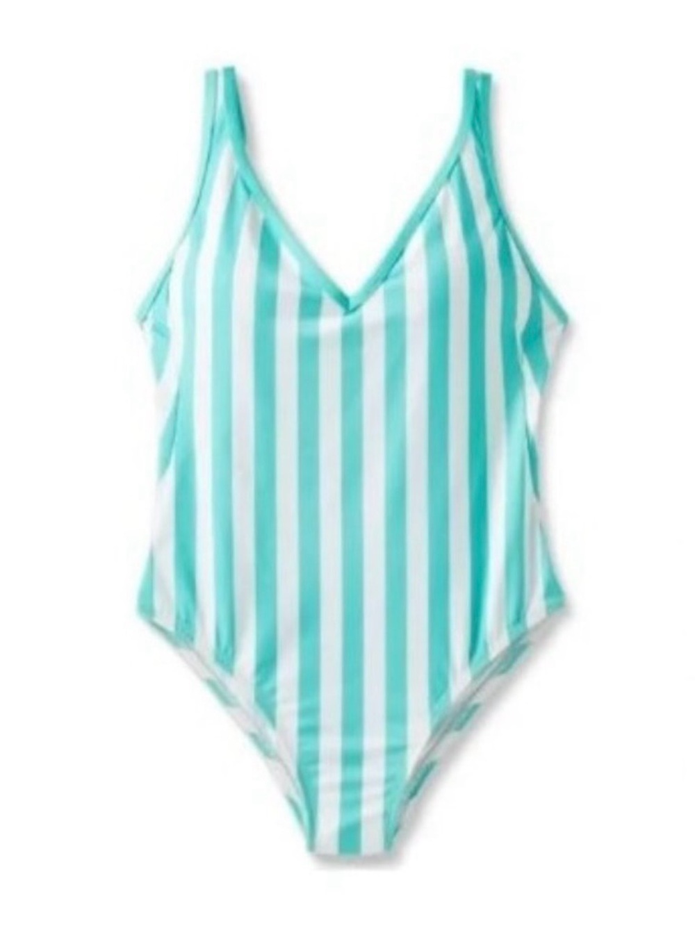 Kona Sol Turquoise Stripe One‑Piece Swimsuit 16W XXL - NWT - Picture 5 of 10